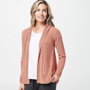 BAREFOOT DREAMS CozyChic Ultra Lite Oasis Ribbed Cardigan Hooded
